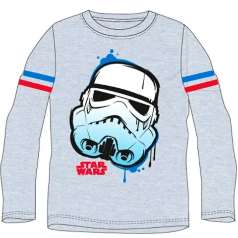 Star-Wars-T-shirt-langærmet-grå-str.-5-10-år