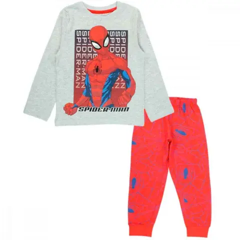 Marvel-Spiderman-pyjamas-grå-rød-str.-4-9-å