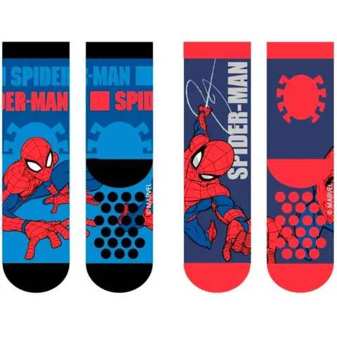 Marvel-Spiderman-skridsikre-strømper-2-pak