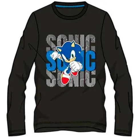 Sonic-the-Hedgehog-t-shirt-sort-str.-6-12-år