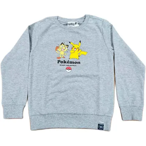 Pokemon-Sweatshirt-Grey-Melange-str.-4-12-år