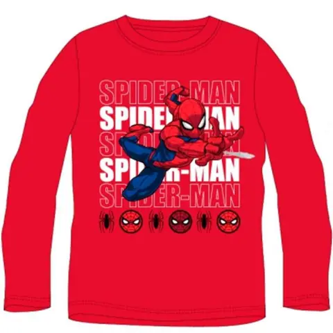 Marvel-Spiderman-Langærmet-t-shirt-rød-str.-4-9-år