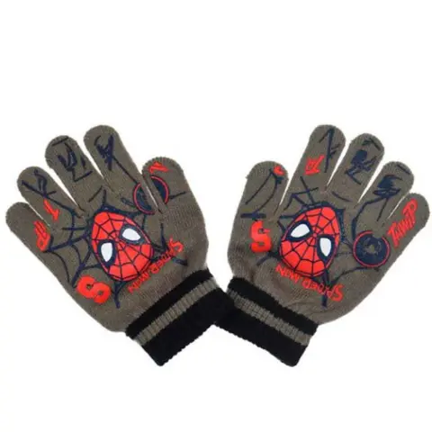 Spiderman-fingervanter-olivengrøn-one-size
