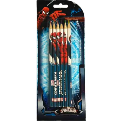 Marvel Spiderman Farveblyanter 6 stk