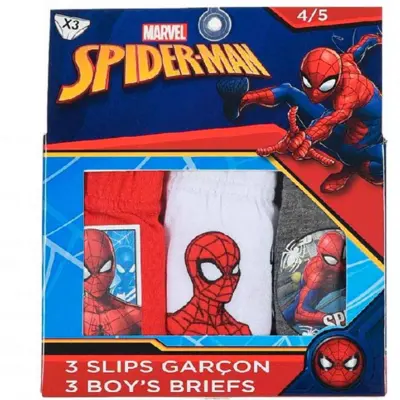 Spiderman Briefs 3-pak Rød Hvid Grå