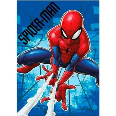Marvel Spiderman Tæppe 100 x 140 Blå