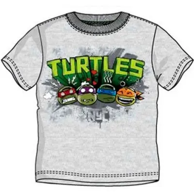 Ninja Turtles T-shirt Kort Grå str. 2-8 år