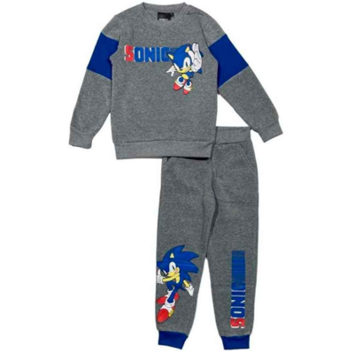 Sonic The Hedgehog Joggingsæt Grå str. 3-8 år