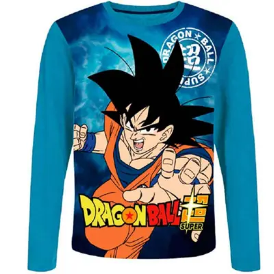Dragon Ball T-shirt Langærmet Blå str. 3-8 år