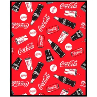Coca Cola Fleece Tæppe 120 x 150 cm