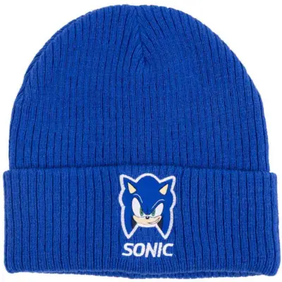 Sonic The Hedgehog Strikhue Blå One-Size