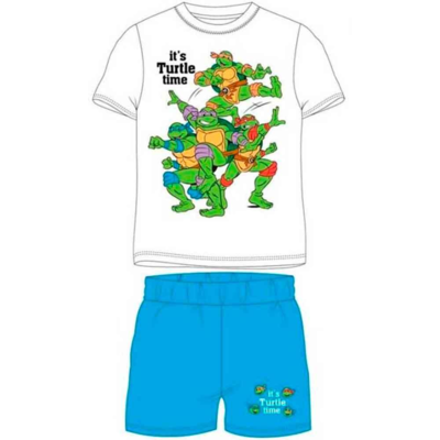 Ninja Turtles Pyjamas Kort Hvid Blå 4-9 år