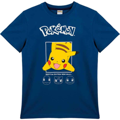 Pokemon Pikachu T-shirt Kortærmet Blå 6-12 år