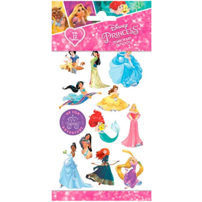 Disney Princess Tatoveringer 1-ark 12-tatoveringer