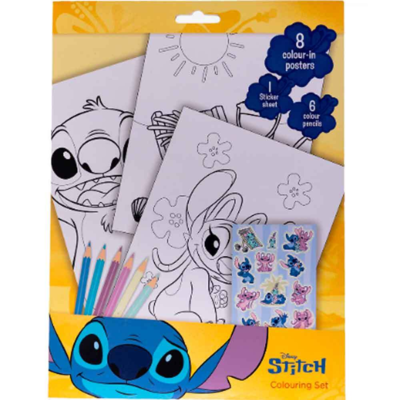 Lilo og Stitch Malesæt 8-ark 6-farveblyanter