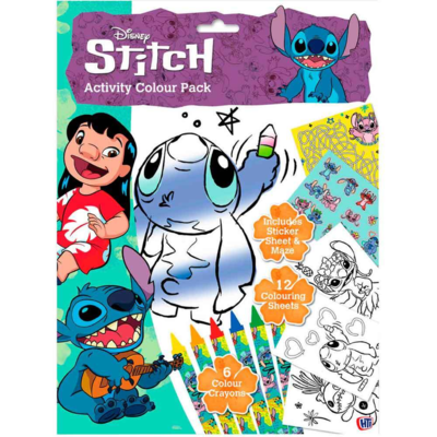 Lilo og Stitch Aktivitetssæt Malesæt 12-ark 6-farver