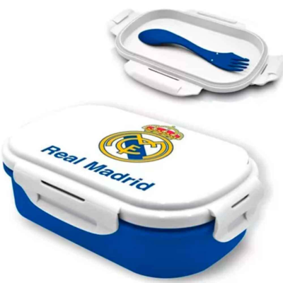 Real Madrid Madkasse inkl. bestik 21x14x6cm