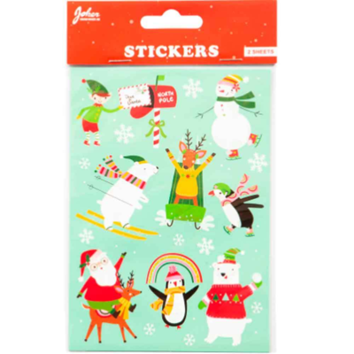 Juleklistermærker Festlige 16x11cm 2-ark