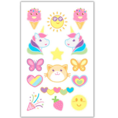 Tatoveringer Ikoner Pastel 1-ark 15-tatoveringer