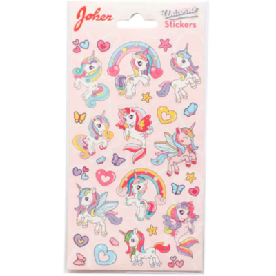 Enhjørning Klistermærker 1-ark Cute