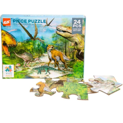Dinosaur Puslespil 24-brikker 1-pakke