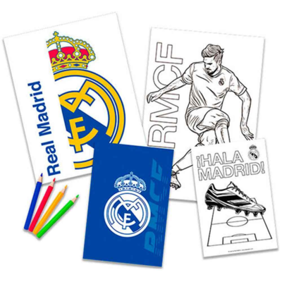 Real Madrid Malesæt med Notesbog og Farver