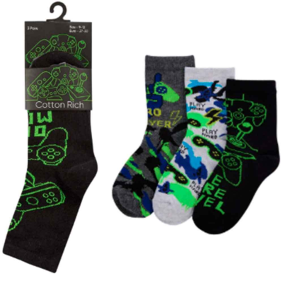 Gamer Strømper 3-pak Controller