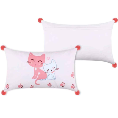 Pyntepude Kattedesign Zoeline i Rosa 30 x 50 cm