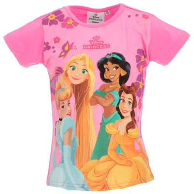 Disney Princess T-shirt Kortærmet Pink str. 2-6 år
