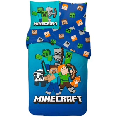 Minecraft Sengetøj 140x200cm Block World