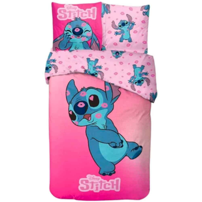 Lilo og Stitch Sengetøj 140x200cm Kiss