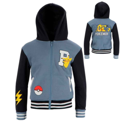 Pokemon Hættetrøje med Lynlås Grå Sort 3-8 år