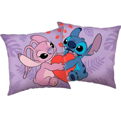 Lilo og Stitch Pude 40x40cm Angel Loves Stitch