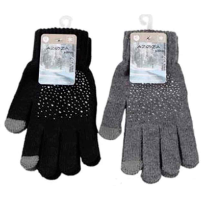 Fingervanter Ensfarvet Glitter med Touch Screen 1-par