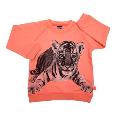 Sweatshirt koral med tiger - KIDS-UP Baby