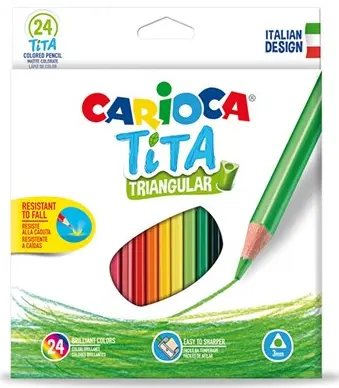 Carioca Tita Triangular Farveblyanter 24 Stk.