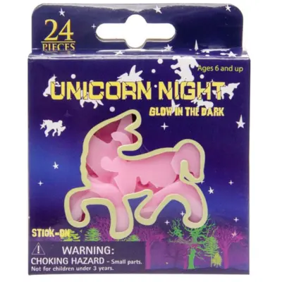 Unicorns Glow in the Dark 24 stk. pakke