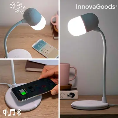 InnovaGoods LED-Lampe med Højtaler og Oplader