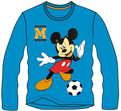 Mickey Mouse T-Shirt LS Fodbold Blå