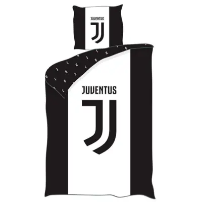 Sengetøj Juventus 140x200 Sort Hvid