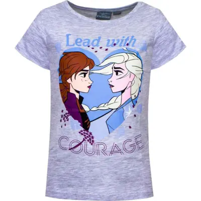 Disney Frost Kort T-shirt Grå Courage