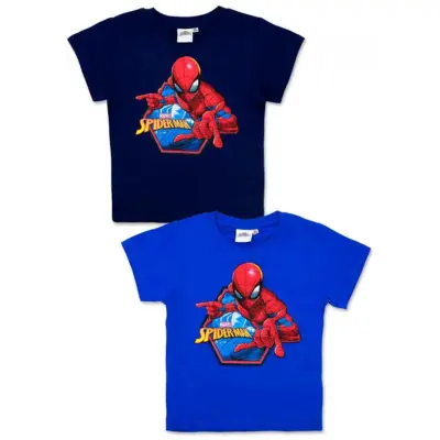 Spiderman Kort T-shirt Navy eller Blå