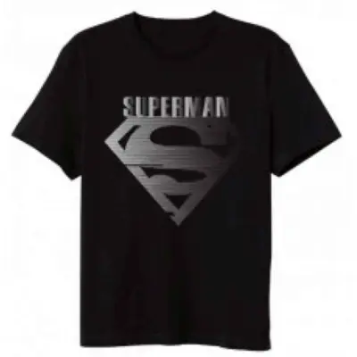 Superman Kortærmet T-Shirt Sort