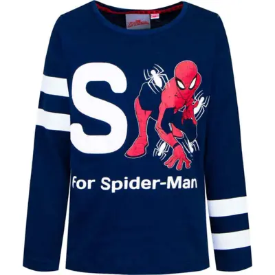 Spiderman Langærmet T-Shirt Navy