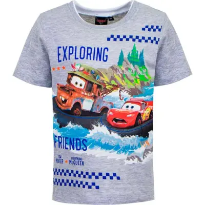 Disney Cars T-Shirt Kort Exploring Grå