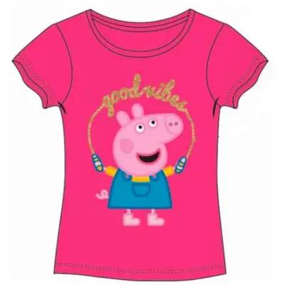 Gurli Gris Kort T-Shirt Pink Good Vibes