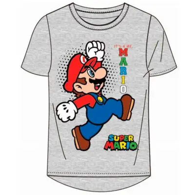 Super Mario T-Shirt Kort Grå