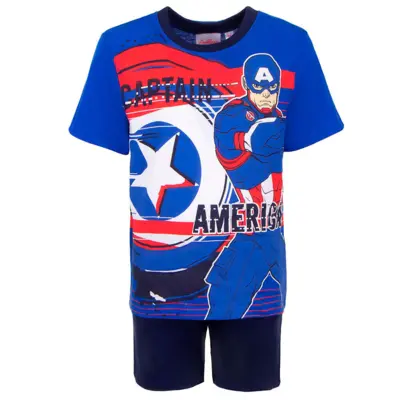 Captain America Sommer Pyjamas Blå
