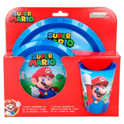 Super Mario Middagssæt 3 Dele
