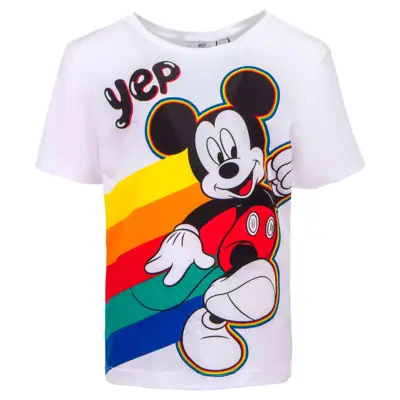 Mickey Mouse Kortærmet T-Shirt Hvid